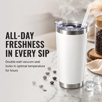 Gobelet isotherme en acier inoxydable 20 oz avec logo personnalisé, vente en gros, isolation sous vide pour les distributeurs