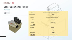 Distributeur automatique de café de type armoire, robot café avec bras robotique LM3 pour centre commercial, aéroport - Product Image 4