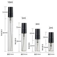 Gros Flacon de Parfum de Testeur Rechargeable à Pulvérisation en Verre Mince Vide de 2ml 3ml 5ml 10ml Pour Voyage, avec Bouchon à Vis