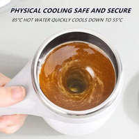 Mug à café électrique en acier inoxydable avec logo personnalisé, nouvelle arrivée, fonction d'auto-mélange automatique portable pour tasse à induction