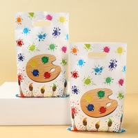 Sacs cadeaux en plastique à film perlé pour fête d'anniversaire ou de vacances pour enfants, 10 pièces/paquet, personnalisables