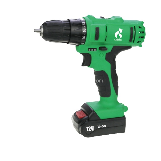 Cordless Screwdriver Electric Drill With One 12V Lithium Battery