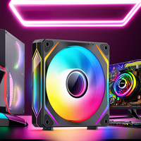 Kipas PC High-flow Fantasi WuKong Factory 120mm ARGB, Kipas Pendingin Casing Komputer Gaming, Pendingin Power Supply, Pendingin CPU Desktop