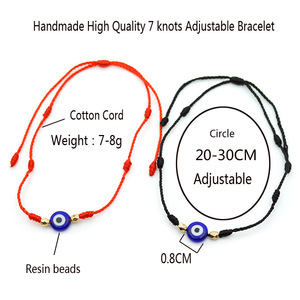 <span class=keywords><strong>Pulsera</strong></span> tejida con cadena roja <span class=keywords><strong>de</strong></span> la suerte, <span class=keywords><strong>7</strong></span> <span class=keywords><strong>nudos</strong></span>, <span class=keywords><strong>ojo</strong></span> malvado, suministro directo <span class=keywords><strong>de</strong></span> fábrica - Product Image 4