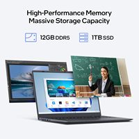 Laptop Bisnis 15,6 Inci Prosesor N95 RAM 16GB SSD 512GB Layar FHD 1920 X 1080 Wi-Fi 6 Windows 11 Pro Komputer Laptop