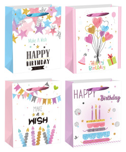 Bolsas de Regalo de Papel Kraft Reciclable Clásicas Personalizadas, Papel de Arte de Colores Arcoíris con Logotipo para Fiestas, Bodas, Compras - Personalizadas - Product Image 2
