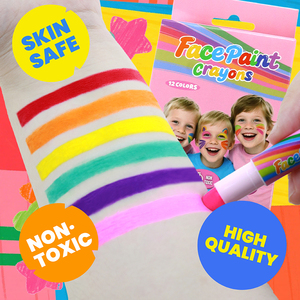 Juego de Crayones de Pintura Facial y Corporal GP de 12 Colores, No Tóxicos, Borrables, a Base de Agua, Lavables, para Niños, para Dibujar y Maquillarse - Product Image 6