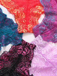 Più recente <span class=keywords><strong>5</strong></span> colori <span class=keywords><strong>5</strong></span> pezzi di alta qualità trasparente donna Sexy pizzo biancheria intima perizoma Plus Size - Product Image 4