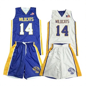 Conjunto de Uniforme de Baloncesto Sublimado con Cuello en V, Sin Mangas, Transpirable, de Poliéster, para Adultos, Unisex, para Todas las Temporadas - Product Image 1