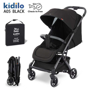 Poussette pliable légère avec cadre en acier inoxydable, homologuée pour cabine d'avion, pour nouveau-nés, 20 kg, de la boutique officielle Kidilo - Product Image 2