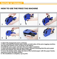 De poche Prix Étiquette Gun Mx-5500 Prix Tag Étiquetage Gun 8 ligne étiqueteuse gun