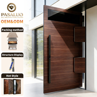 Puertas Pivotantes de Aluminio para Entrada Principal de Viviendas Residenciales, Seguras, de Madera, Modelo 2026 OEM PSL