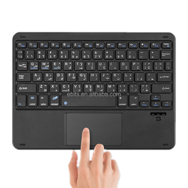 New Ebits EB-KB188 Universal Tablet 9-10.1 Inch ABS Scissor Switch Keyboard Touchpad RGB Backlit Ultra Thin Wireless for
