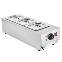 Équipement de cuisine commerciale de haute qualité Four de fusion de chocolat à 3 bassins Chauffe-aliments Machine de fusion de chocolat électrique