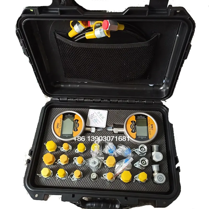 Medidor de prueba de presión de martillo hidráulico, adaptador de herramienta de diagnóstico, medidor de presión Digital de precisión, 0-60 Mpa