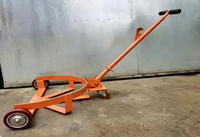 Chariot manuel à profil bas pour fûts d'huile de 200 L, capacité 500 kg, chariot à main portable en acier, chariot de transport certifié CE pour entrepôt