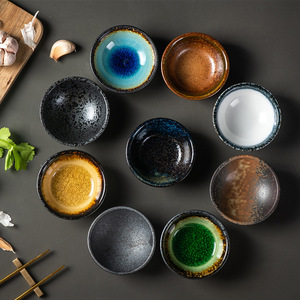 Plato Pequeño de Cerámica Estilo Japonés Retro Ecológico Creativo de <span class=keywords><strong>Hefa</strong></span>, Diseño Japandi, Apto para Lavavajillas, para Refrigerios - Product Image 1