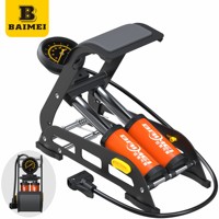 Pompe à main portable haute pression pour vélo, pompe à pied, gonfleur, accessoires de pompe à pied portable pour vélo, adaptée au basketball