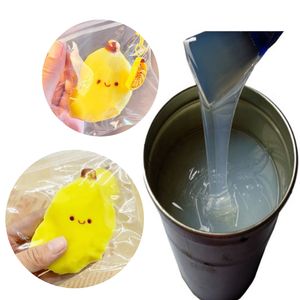 วัสดุซิลิโคนเนื้อนุ่มพิเศษสำหรับทำของเล่นบีบ 1:1 เกรดอาหาร ซิลิโคนเหลวแบบนิ่ม ซิลิโคนเจลสำหรับทำของเล่นบีบ - Product Image 1