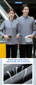 Uniforme du personnel d'entretien ménager, vêtements de travail pour les employés de nettoyage, uniforme d'hôtel à manches longues pour les réceptionnistes des chambres d'hôtel - Product Image 4