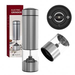 Nuevo Diseño 2026, Juego de Molinillos Eléctricos de Sal y Pimienta, Nuevo Molinillo Eléctrico de Especias de Acero Inoxidable, Molinillo de Sal y Pimienta - Product Image 1
