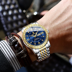 Montre pour homme tendance et élégante Binbond 2202 avec logo personnalisé, double calendrier, quartz lumineux, adaptée à la vente en gros - Product Image 2