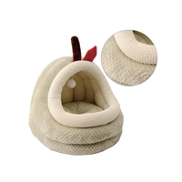 Nouveau design, lit pour chien et chat en peluche imprimée, confortable, écologique, toutes saisons, style pantoufle, tissu polyester de luxe, rembourrage en PP