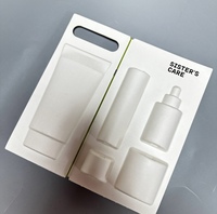 Emballage personnalisé en carton moulé en pulpe de canne à sucre, boîte cosmétique en pulpe de bagasse biodégradable, insert en papier, emballage en coquille de papier