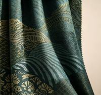 Rideaux de baldaquin en jacquard de soie luxueux sur mesure, certifiés OEKO, occultants, imperméables, toutes saisons, ignifuges, pour villas et hôtels