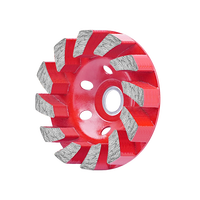 Le disque de meulage de bol de diamant de diamètre extérieur de 100mm de haute qualité rouge super épais à grand trou convient aux meuleuses d'angle.