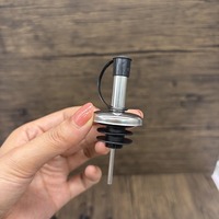 Buse à huile en acier inoxydable résistant aux hautes températures de 21 mm avec bouchon d'huile scellé en caoutchouc silicone pour bouteille d'huile d'olive