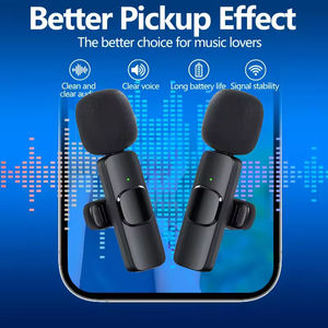 Micrófonos Lavalier Inalámbricos Profesionales Omnidireccionales 3 en 1 con Reducción de Ruido USB-C, Mini Micrófonos Lavalier Inalámbricos para - Product Image 2