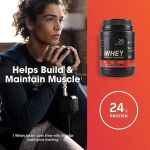 Proteína de Suero de Leche 100% Gold Standard (Chocolate Doble), 24 g de Proteína, 29 Porciones |   Suplemento para el Desarrollo Muscular Post-Entrenamiento - Product Image 4