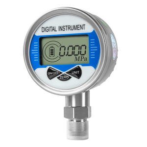 Pengukur tekanan Hydraulic Ulis, pengukur tekanan Digital Dial 60mm dengan layar LCD 0.1 ~ 100Mpa, pengukur tekanan M20 * 1.5 0.5% 100mm - Product Image 2