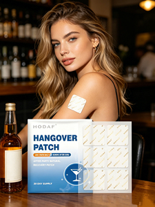 Patch transdermique anti-gueule de bois de qualité supérieure avec logo personnalisé, vitamines essentielles, soin de la peau, aide à la prévention de l'alcoolisation - Product Image 1