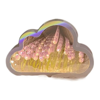 Nuage tulipe veilleuse bricolage à la main miroir fleur mer bureau atmosphère lumière décoration nuage fleur mer veilleuse