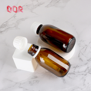 Premium 4oz 6oz 8oz Amber Boston Round <b>Bottle</b> UV Blocking Durable Glass for Syrup Liquid Supplements - Product Image 6