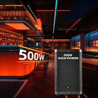 Haut-parleur audio actif pleine gamme mono LEON AUDIO BSX-12A 12 pouces, alimenté par batterie rechargeable, pour scène, sonorisation et tournée