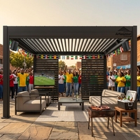 Pergola motorisée à toit rétractable en aluminium durable et écologique Airfun - Autoportante, moderne, résistante aux intempéries pour l'extérieur
