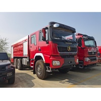 Nouveau camion-citerne diesel 6x6 de qualité militaire, camion de pompiers tout-terrain, capacité tout-terrain, moteur haute puissance, réservoir de 7000 à 10000 L, portée de travail de 65 m