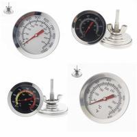 Thermomètre de barbecue bimétallique en acier inoxydable avec pointeur de température et d'humidité