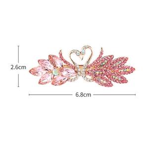 Nouveau design strass arc barrette à cheveux mode coréenne femmes dos tête haut pince gracieux cygne printemps pince à cheveux - Product Image 5