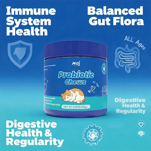 Complément alimentaire en granulés à croquer pour chats, probiotiques pour soutenir la santé immunitaire et digestive - Emballage personnalisable - Product Image 6