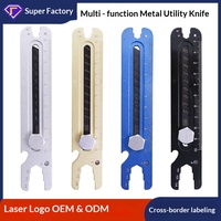 Couteaux utilitaires métalliques multifonctionnels robustes de qualité industrielle pour la découpe de papier peint/papier, longueur totale 150 mm, lame de 110 mm
