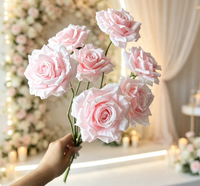 Rosa Serie Künstliche Rosen, Hortensien und Lotusblumen, Handgefertigt, Hochwertige Simulation, Umweltfreundlich, für Hochzeitsdekoration und Hotel-Deckengestaltung