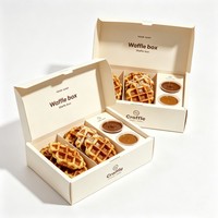 Boîte d'emballage personnalisée en carton recyclé de qualité alimentaire pour gaufres, bonbons, gâteaux et biscuits avec séparateur