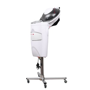 Petit appareil de soin capillaire à vapeur vertical 2-en-1 multifonctionnel en ABS blanc et acier inoxydable, écologique, pour usage en salon - Product Image 1