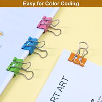 50 Piezas de Clips Metálicos de Colores de 19 mm con Caras Sonrientes para Oficina