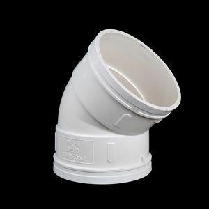 تجهيزات <span class=keywords><strong>PVC</strong></span> منخفضة السعر للبيع بالجملة للصرف DIN Standard 45 درجة الكوع - Product Image 3