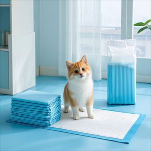 Almohadillas de Entrenamiento Desechables para Mascotas, Biodegradables, Súper Absorbentes, de Bambú, Algodón y Madera, Impermeables IP68, Antideslizantes, para Perros, Gatos y Mascotas Pequeñas - Product Image 1